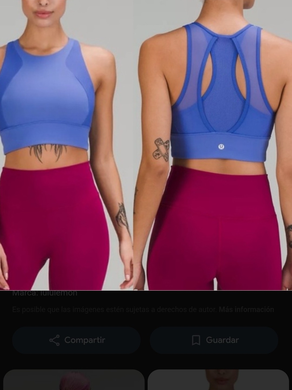 lululemon athletica Periwinkle Blue High-Neck Mesh-Back Sports Bra